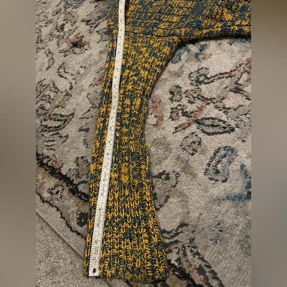 Urban outfitters acrylic turtleneck sweater yellow blue crop - Picture 5 of 7